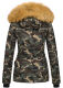 Navahoo Laura warme Damen Winterjacke mit Kapuze Camo-Gr.XS