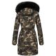 Navahoo Paula Damen Parka Winterjacke warm Gefüttert Camouflage - Army Größe S - Gr. 36