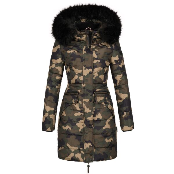 Navahoo Paula Damen Parka Winterjacke warm Gefüttert Camouflage - Army Größe XXL - Gr. 44