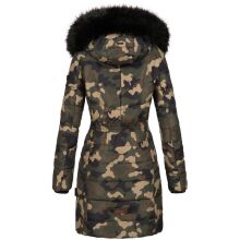 Navahoo Paula Damen Parka Winterjacke warm Gefüttert Camouflage - Army Größe XXL - Gr. 44
