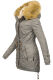 Navahoo LaViva warm ladies winter jacket with teddy fur Gray-Gr.L