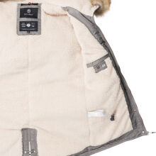 Navahoo LaViva warme Damen Winterjacke mit Teddyfell Grau Größe S - Gr. 36