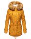 Navahoo LaViva warm ladies winter jacket with teddy fur Yellow-Gr.XL