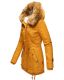 Navahoo LaViva warm ladies winter jacket with teddy fur Yellow-Gr.XL