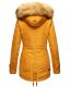 Navahoo LaViva warm ladies winter jacket with teddy fur Yellow-Gr.XXL