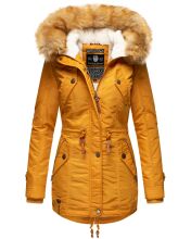 Navahoo LaViva warm ladies winter jacket with teddy fur Yellow-Gr.L