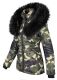 Navahoo Nirvana Damen Parka Winterjacke mit Kunstfell Camouflage - Army Größe S - Gr. 36