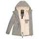 Marikoo Manolya Damen Parka Winterjacke mit Teddyfell Grau Größe XS - Gr. 34