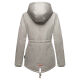Marikoo Manolya Damen Parka Winterjacke mit Teddyfell Grau Größe XL - Gr. 42