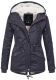 Marikoo Manolya Damen Parka Winterjacke mit Teddyfell Lila Größe XL - Gr. 42