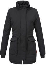 Navahoo Schneeengel Damen Winterjacke warm gefüttert mit Kapuze Schwarz Größe XS - Gr. 34