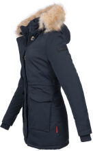 Navahoo Schneeengel Damen Winterjacke warm gefüttert mit Kapuze Navy Größe S - Gr. 36