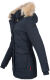 Navahoo Schneeengel Damen Winterjacke warm gefüttert mit Kapuze Navy Größe S - Gr. 36