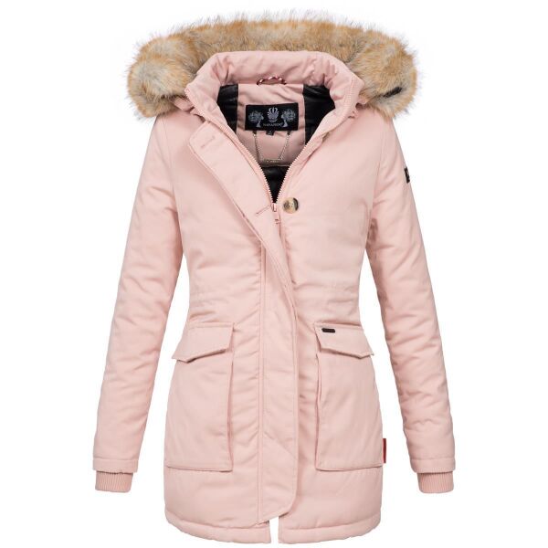 Navahoo Schneeengel Damen Winterjacke warm gefüttert mit Kapuze Rosa Größe XS - Gr. 34
