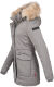 Navahoo Schneeengel Damen Winterjacke warm gefüttert mit Kapuze Grau Größe XS - Gr. 34