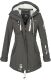 Marikoo Zimtzicke Damen lange Softshell Jacke B614 Dunkelgrau Größe XXL - Gr. 44