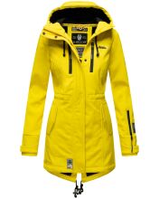 Marikoo Zimtzicke Damen lange Softshell Jacke B614 Gelb Größe XS - Gr. 34