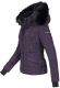 Navahoo Adele Ladies Winter Jacket Warm Lined Teddy Fur Quilted Winterjacket B361 Violet Size XS - Size 34