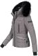 Navahoo Adele Damen Winterjacke warm gefüttert Teddyfell Grau Größe XS - Gr. 34