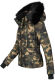 Navahoo Adele Damen Winterjacke warm gefüttert Teddyfell Camouflage - Army Größe L - Gr. 40