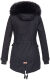 Navahoo Luluna ladies winter jacket with faux fur - Black-Gr.S
