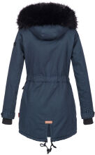 Navahoo Luluna Damen Winterjacke mit Kunstfell und Teddyfell Navy Größe S - Gr. 36