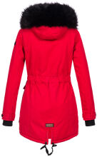 Navahoo Luluna ladies winter jacket with faux fur - Red-Gr.XS