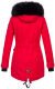 Navahoo Luluna ladies winter jacket with faux fur - Red-Gr.XS