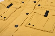 Navahoo Luluna Damen Winterjacke mit Kunstfell und Teddyfell Gelb Größe XS - Gr. 34