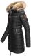 Marikoo Rose Damen Lange Winter Steppjacke Schwarz-Größe XS - Gr. 34