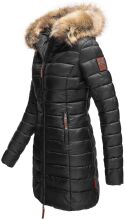 Marikoo Rose Damen Lange Winter Steppjacke Schwarz-Größe M - Gr. 38