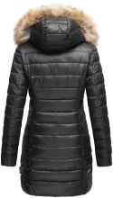 Marikoo Rose Damen Lange Winter Steppjacke Schwarz-Größe M - Gr. 38