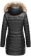 Marikoo Rose Damen Lange Winter Steppjacke Schwarz-Größe M - Gr. 38