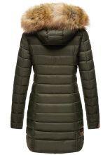 Marikoo Rose Damen Lange Winter Steppjacke Grün-Größe XS - Gr. 34