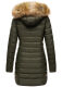 Marikoo Rose Damen Lange Winter Steppjacke Grün-Größe XS - Gr. 34