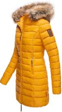 Marikoo Rose Damen Lange Winter Steppjacke Gelb-Größe XS - Gr. 34