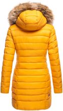 Marikoo Rose Damen Lange Winter Steppjacke Gelb-Größe XS - Gr. 34