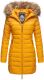 Marikoo Rose Damen Lange Winter Steppjacke Gelb-Größe XS - Gr. 34