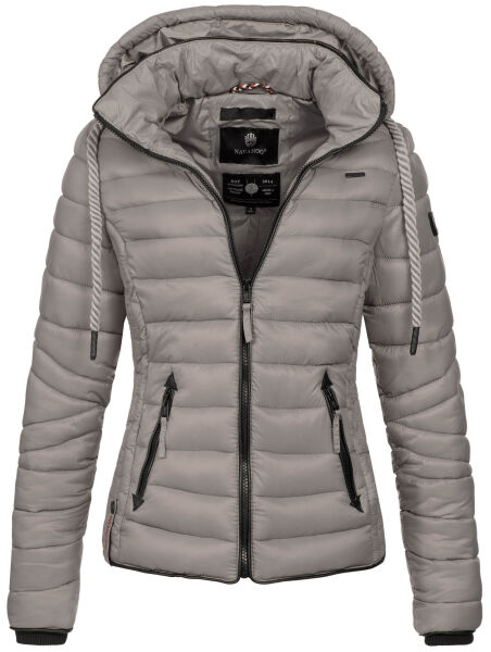 Navahoo Lulana Damen Steppjacke Übergangsjacke Grau Größe XS - Gr. 34