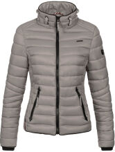 Navahoo Lulana Damen Steppjacke Übergangsjacke Grau Größe XS - Gr. 34