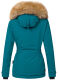 Navahoo Laura ladies winter jacket with faux fur - Petrol-Gr.XS