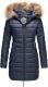 Marikoo Rose Damen Lange Winter Steppjacke Navy-Größe S - Gr. 36