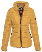 Marikoo Amber2 Winter Jacket Ladies Winterjacket Quilted Jacket Warm Lined B354 Camel Size XS - Size 34