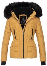 Navahoo Adele Ladies Winter Jacket Warm Lined Teddy Fur Quilted Winterjacket B361 Camel Size XS - Size 34