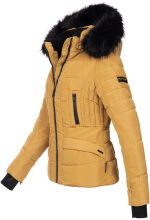 Navahoo Adele Ladies Winter Jacket Warm Lined Teddy Fur Quilted Winterjacket B361 Camel Size XS - Size 34