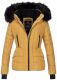 Navahoo Adele Ladies Winter Jacket Warm Lined Teddy Fur Quilted Winterjacket B361 Camel Size XS - Size 34