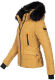 Navahoo Adele Ladies Winter Jacket Warm Lined Teddy Fur Quilted Winterjacket B361 Camel Size XS - Size 34