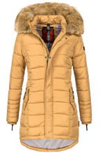 Navahoo Papaya Damen gesteppte Winterjacke mit Doppelzipper und gefüttert Camel Größe XS - Gr. 34