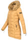 Navahoo Papaya Damen gesteppte Winterjacke mit Doppelzipper und gefüttert Camel Größe M - Gr. 38