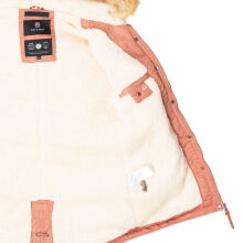 Navahoo LaViva warm ladies winter jacket with teddy fur Terrakotta-Gr.XL